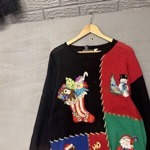 Ugly Christmas Sweater Women's M Work In Progress by Gladys Bagley